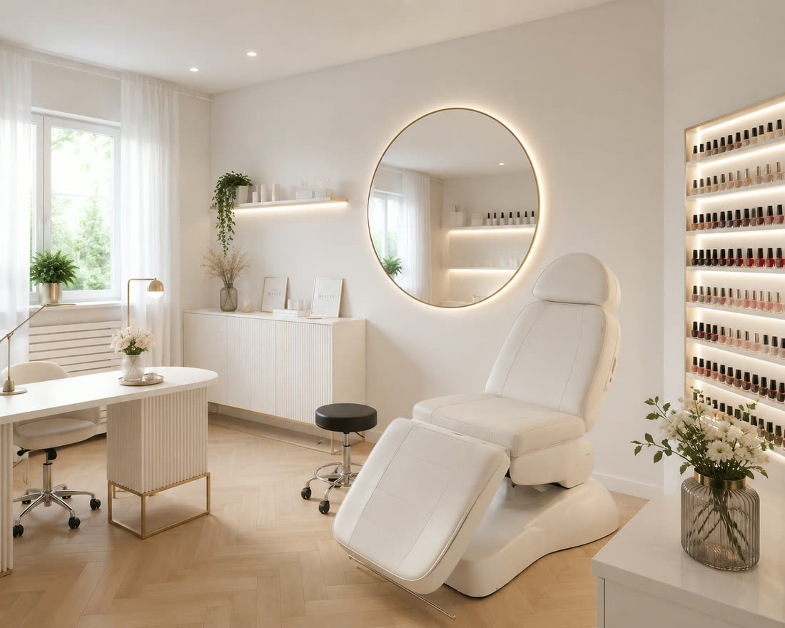 Behandlungsraum im Kosmetikstudio MiPiel München